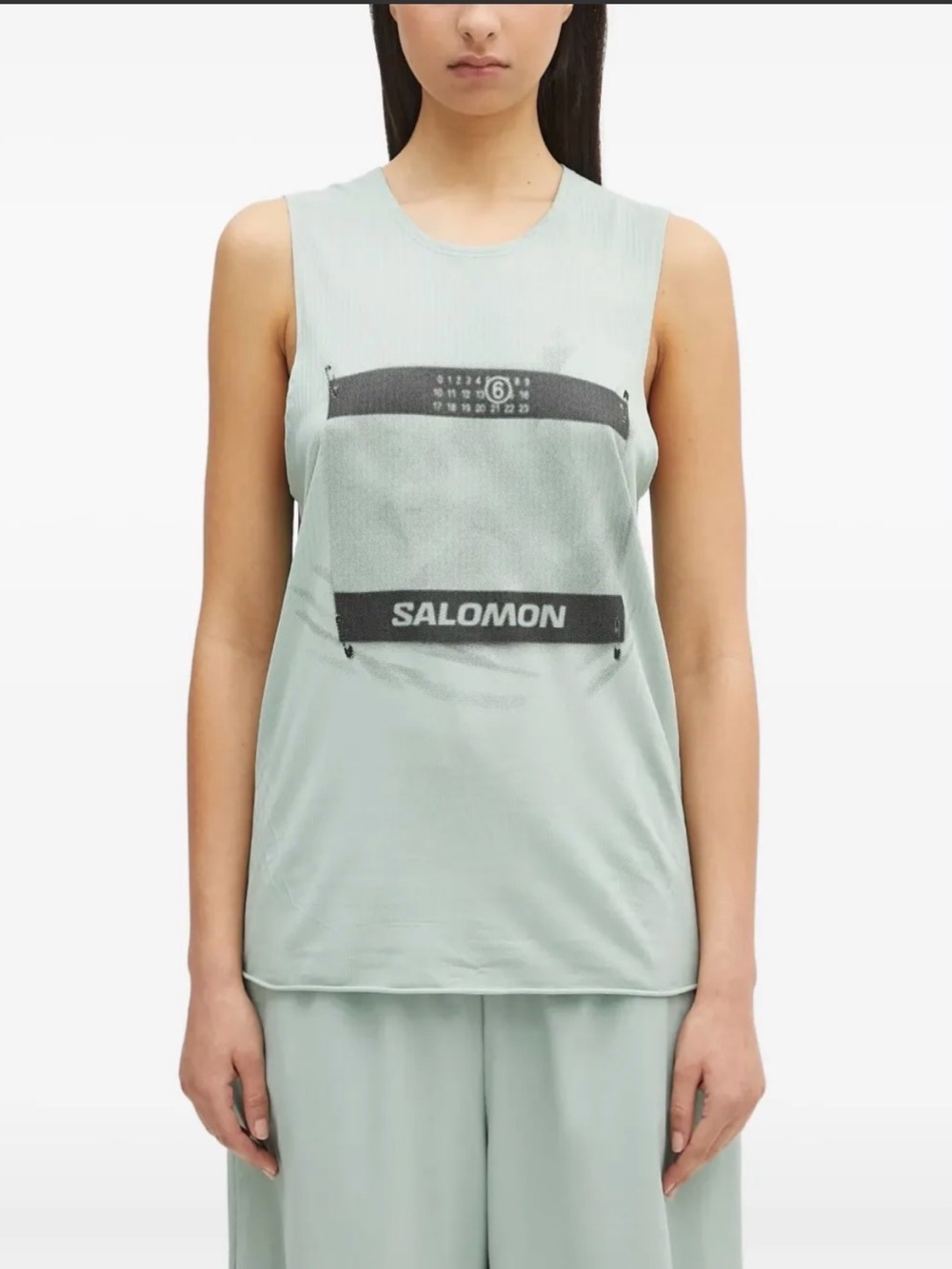 Maison Margie La  Women's Mint Graphic Sleeveless Tank